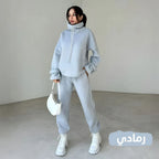 Winter Set رمادي — طقم شتوي نسائي أنيق للخروجات مصر