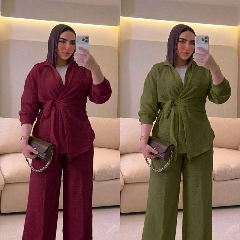 سوت جومانة برجاندي — طقم نسائي راقٍ لون برجاندي Lara Store