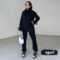 Winter Set أسود — طقم شتوي نسائي فاخر راقٍ من Lara Store مصر