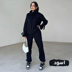 Winter Set أسود — طقم شتوي نسائي فاخر راقٍ من Lara Store مصر